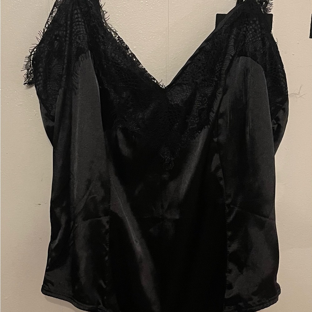 PrettyLittleThing Black Satin Camisole